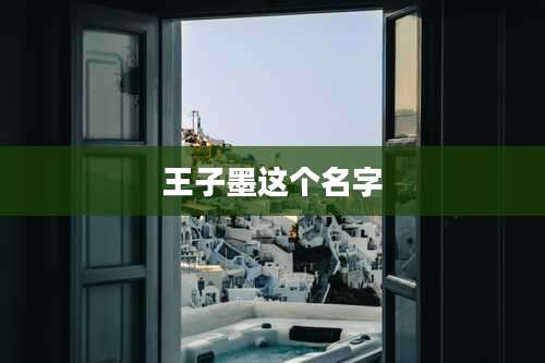 王子墨这个名字