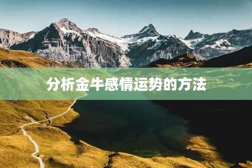 分析金牛感情运势的方法