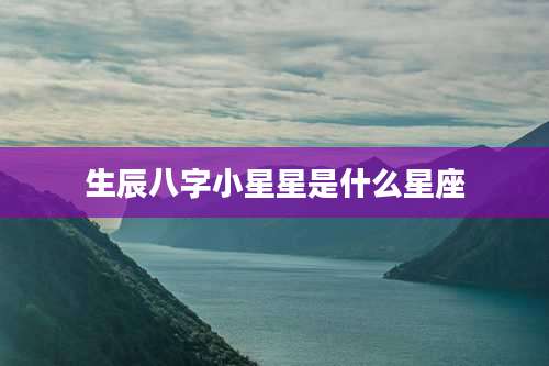 生辰八字小星星是什么星座