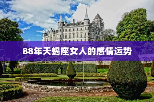 88年天蝎座女人的感情运势