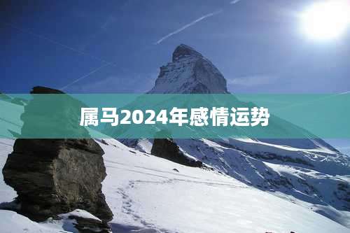 属马2024年感情运势