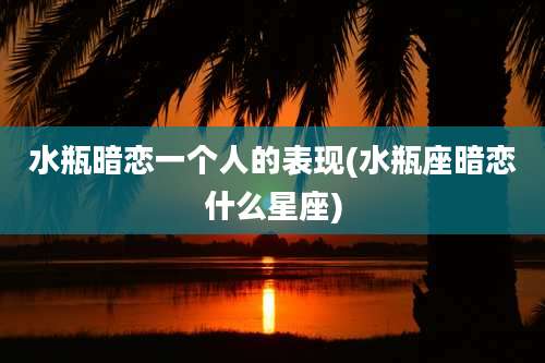 水瓶暗恋一个人的表现(水瓶座暗恋什么星座)