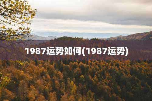 1987运势如何(1987运势)