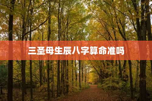 三圣母生辰八字算命准吗