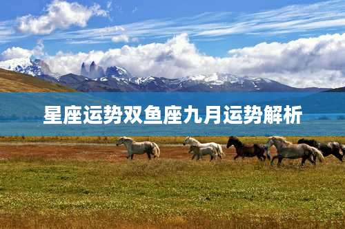 星座运势双鱼座九月运势解析