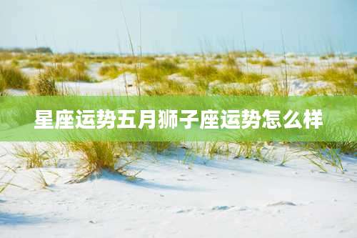 星座运势五月狮子座运势怎么样