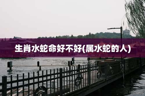 生肖水蛇命好不好(属水蛇的人)