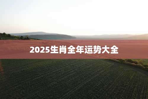 2025生肖全年运势大全