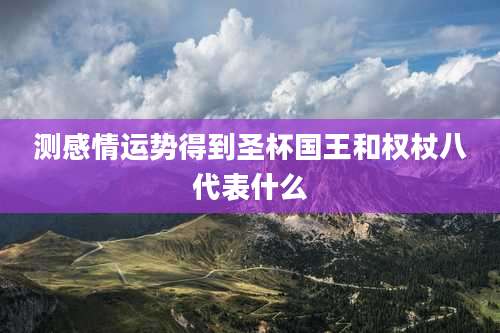 测感情运势得到圣杯国王和权杖八代表什么