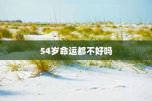 54岁命运都不好吗