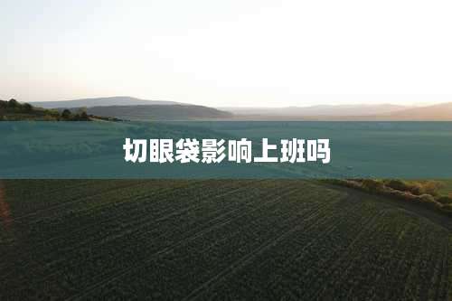 切眼袋影响上班吗