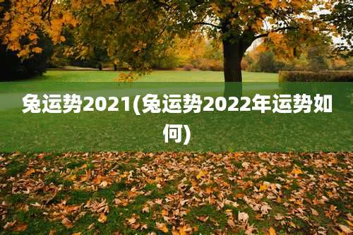 兔运势2021(兔运势2022年运势如何)