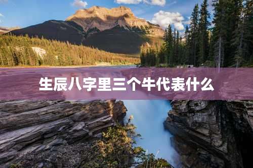 生辰八字里三个牛代表什么
