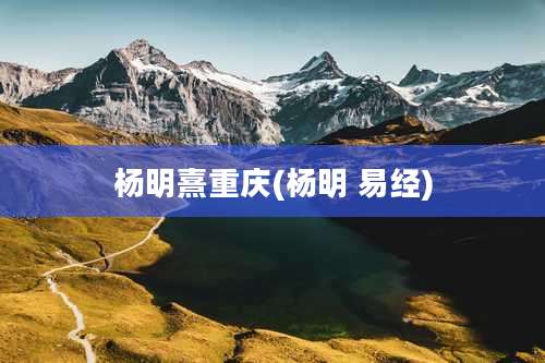 杨明熹重庆(杨明 易经)