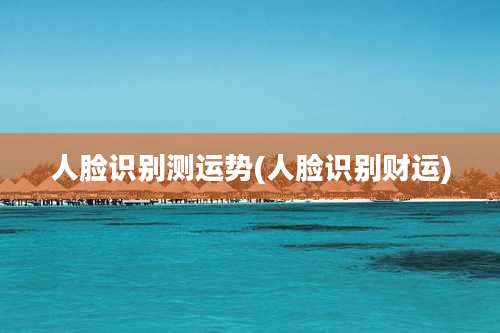 人脸识别测运势(人脸识别财运)