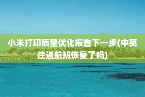 小米打印质量优化报告下一步(中英往返航班恢复了吗)