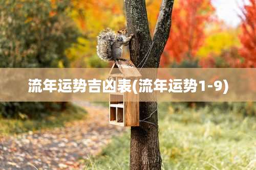 流年运势吉凶表(流年运势1-9)