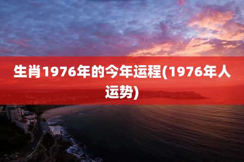 生肖1976年的今年运程(1976年人运势)