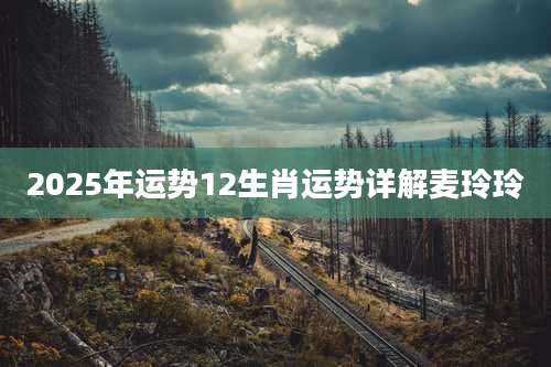 2025年运势12生肖运势详解麦玲玲