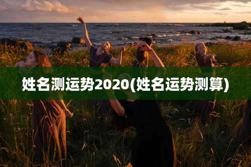 姓名测运势2020(姓名运势测算)