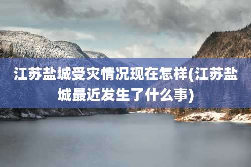 江苏盐城受灾情况现在怎样(江苏盐城最近发生了什么事)