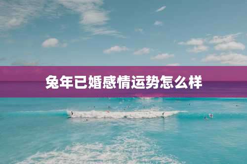 兔年已婚感情运势怎么样