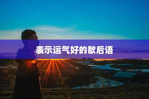 表示运气好的歇后语