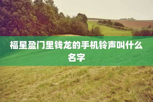 福星盈门里钱龙的手机铃声叫什么名字