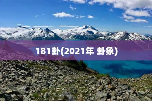 181卦(2021年 卦象)