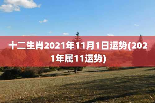 十二生肖2021年11月1日运势(2021年属11运势)