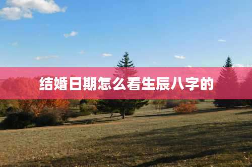 结婚日期怎么看生辰八字的