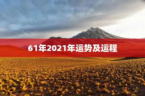61年2021年运势及运程