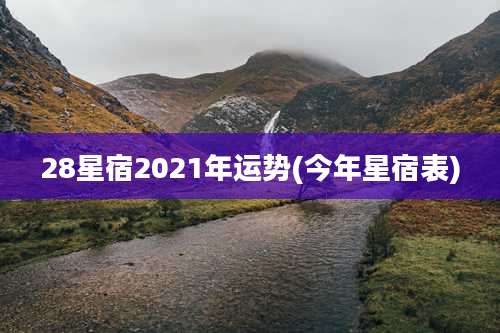 28星宿2021年运势(今年星宿表)