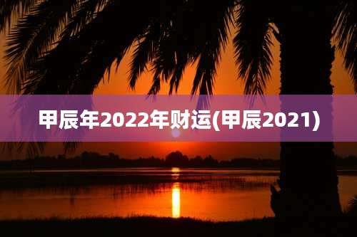 甲辰年2022年财运(甲辰2021)