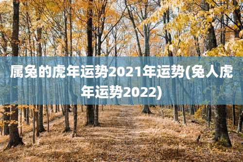 属兔的虎年运势2021年运势(兔人虎年运势2022)