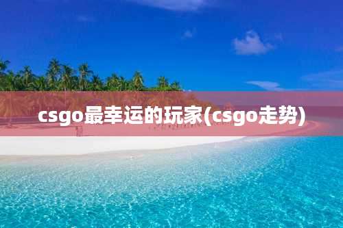 csgo最幸运的玩家(csgo走势)