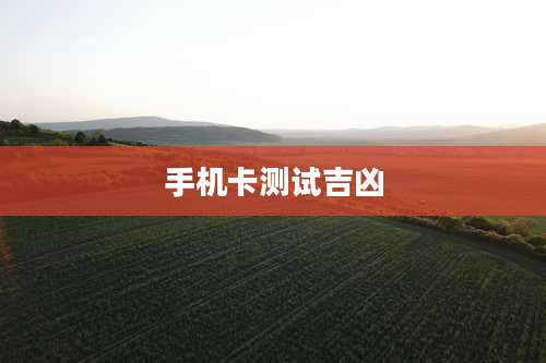 手机卡测试吉凶