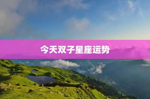 今天双子星座运势