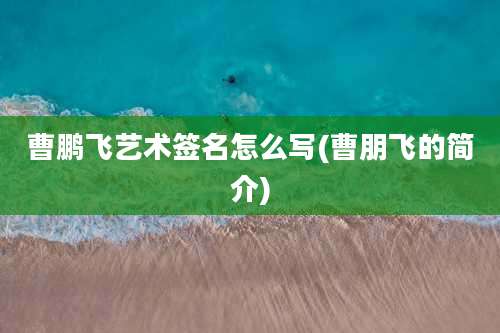 曹鹏飞艺术签名怎么写(曹朋飞的简介)