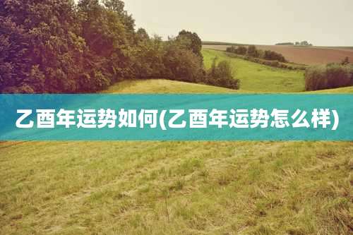 乙酉年运势如何(乙酉年运势怎么样)