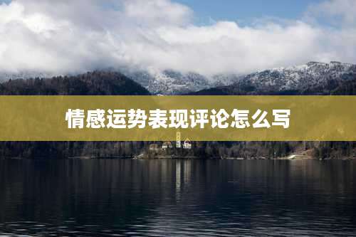 情感运势表现评论怎么写