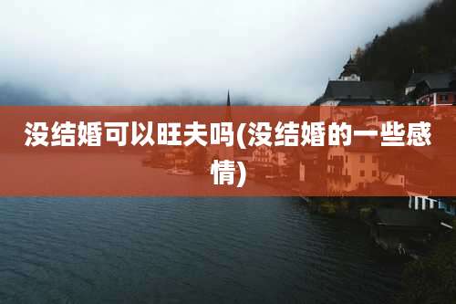 没结婚可以旺夫吗(没结婚的一些感情)