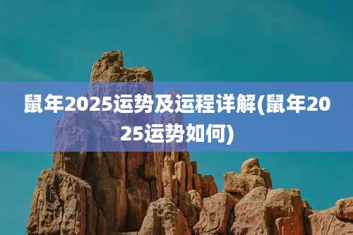 鼠年2025运势及运程详解(鼠年2025运势如何)