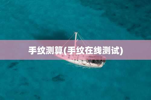 手纹测算(手纹在线测试)