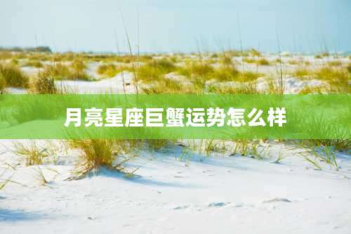 月亮星座巨蟹运势怎么样