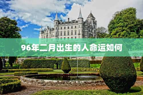 96年二月出生的人命运如何