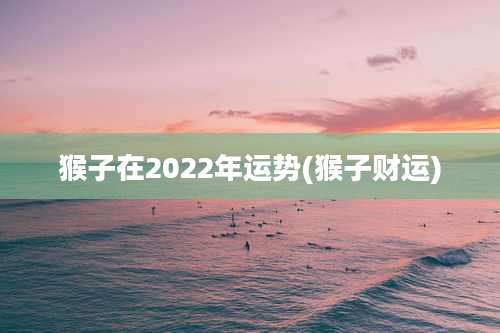 猴子在2022年运势(猴子财运)