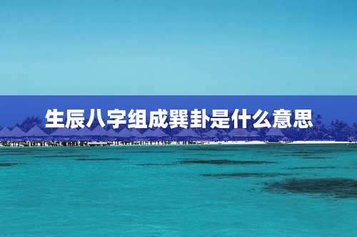 生辰八字组成巽卦是什么意思