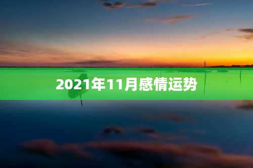 2021年11月感情运势