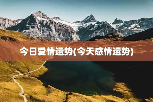 今日爱情运势(今天感情运势)